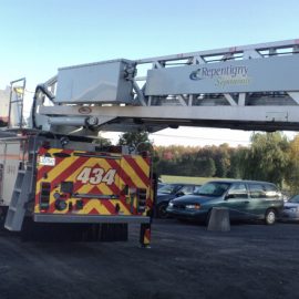 Échelle de camion de pompier